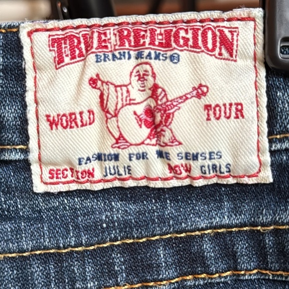 TRUE RELIGION Girls’ Julie Straight Leg Jeans, size 7 - Picture 3 of 16